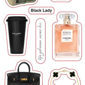 3D Sticker Pack «Black Lady»